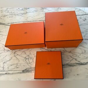 2 Hermes Gift Boxes and 1 Scarf Box